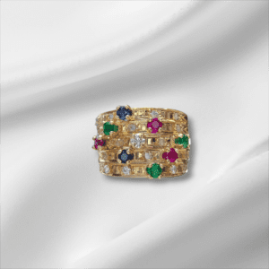 Ladies Antique Harem Gemstone Ring