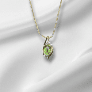Oval Peridot Bypass Pendant