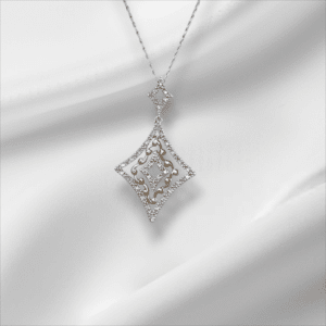 Freeform Swirl Diamond Pendant
