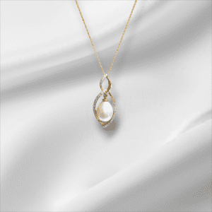 Freeform Pearl Dangle Twist Pendant