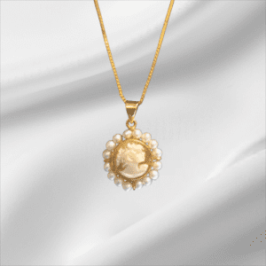 Pearl Framed Cameo Pendant