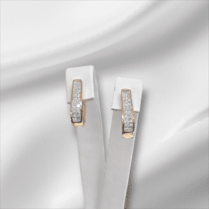 Oval Invisible Set Diamond Hoops