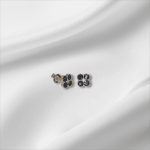 Sapphire Clover Stud Earrings
