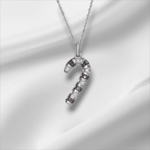 Silver Candy Cane Pendant