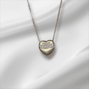 Silver "XOXO" Heart Pendant