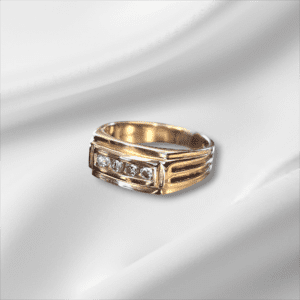 Ribbed 4 Diamond Channel band