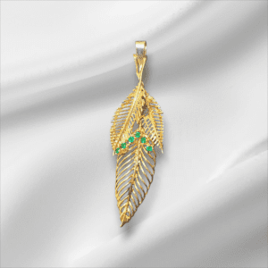 Large Gold Leaf Pendant